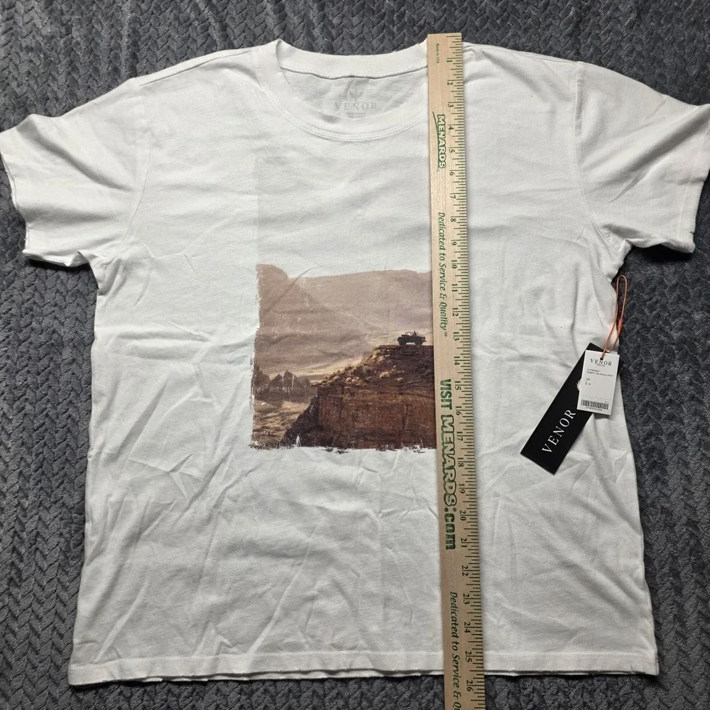Venor Canyon Graphic Tee White Women's Sz L NWT Soft Cotton Casual Outdoor Art‎ - Picture 10 of 12